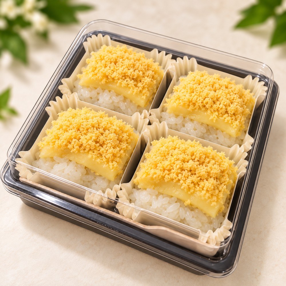 ข้าวเหนียวหน้าสังขยา กล่อง 4 ชิ้น