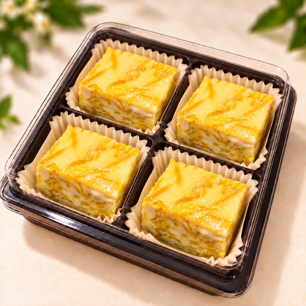 ขนมสังขยาฟักทอง กล่อง 4 ชิ้น