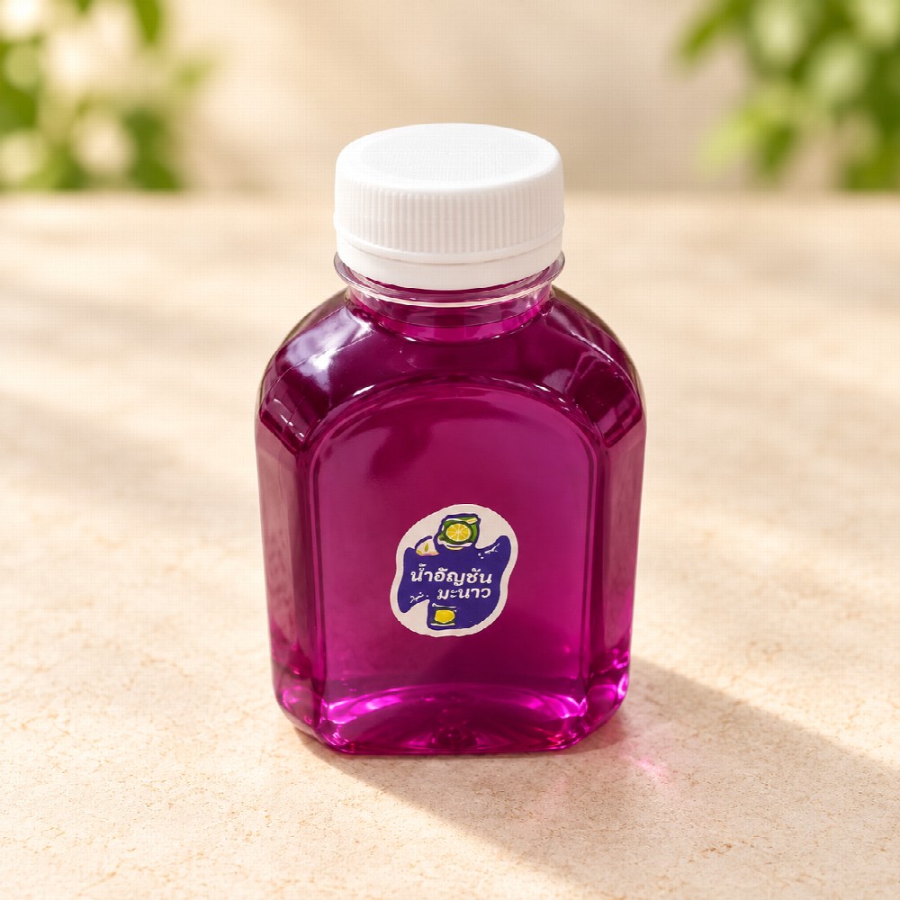 น้ำอัญชันมะนาว - น้ำอัญชันมะนาวเย็นๆ หวานเปรี้ยว ราคา 35 บาท - อาหารไทย อาหารหวานคาว