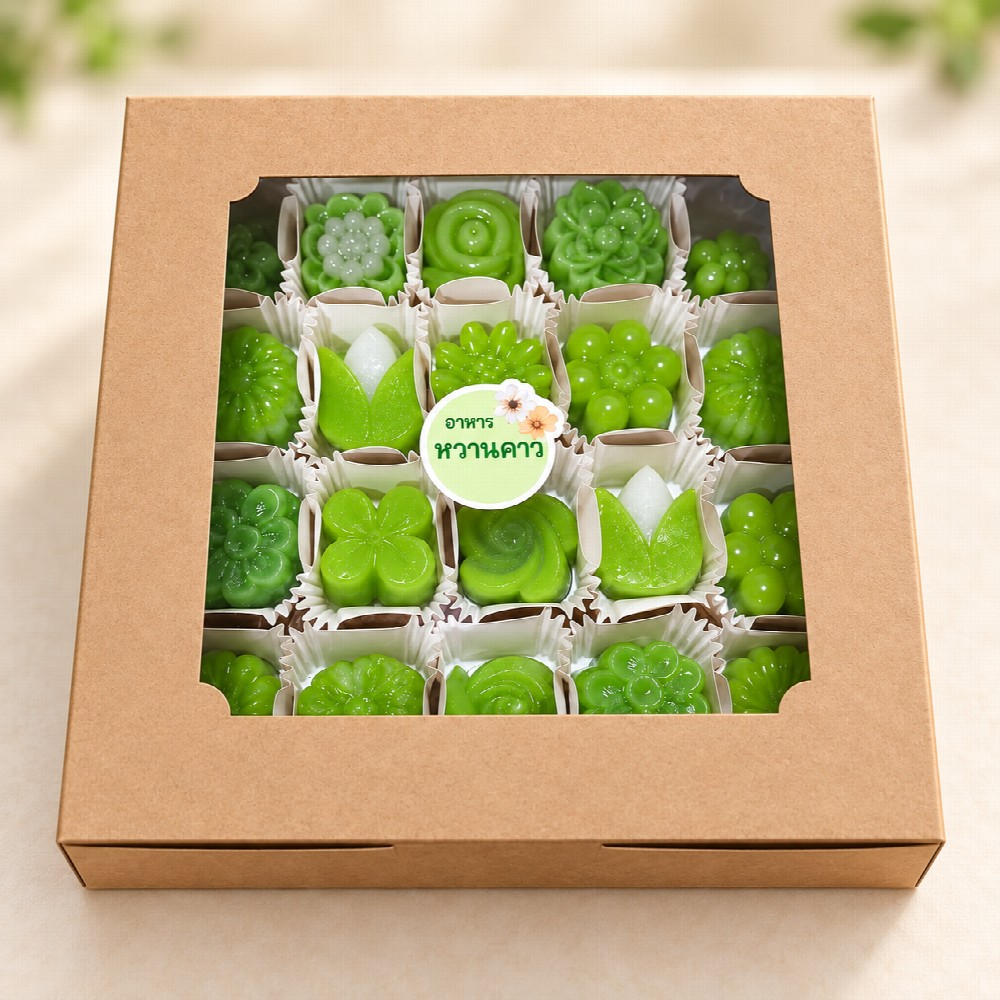 Snack Box ขนมไทยพรีเมียม #2 ราคา 180 บาท - อาหารไทย อาหารหวานคาว